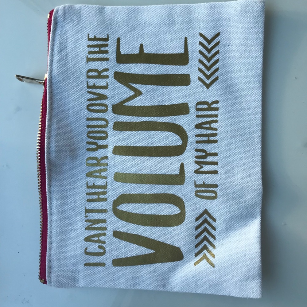 hair canvas clutch
